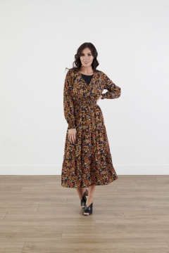 Waist and Sleeve Smocking Dress